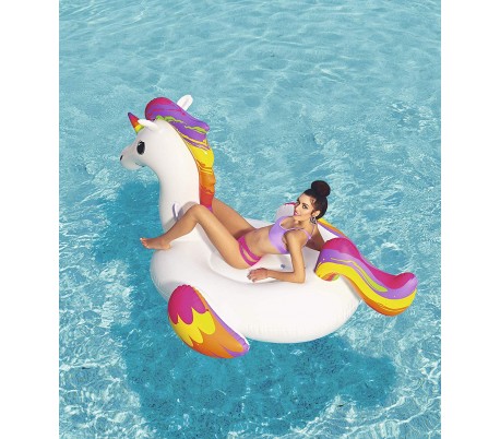 41101 Cavalgable inflable gigante forma de Pavo Real BESTWAY 198 x 164 cm