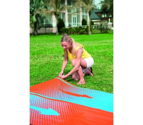 52208 Tobogán acuático doble H2O GO BESTWAY 549 cm para jardín