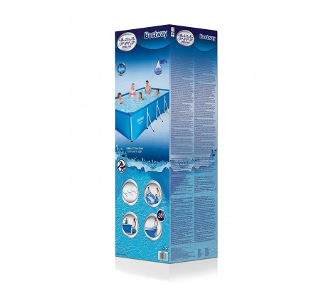 56404 Piscina BESTWAY steel pro fame rectangular 00x201x66 cm. 3,300 lt.