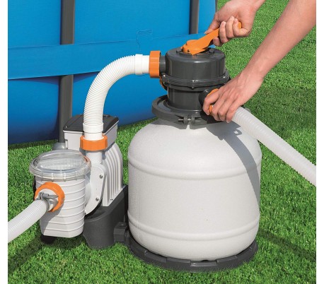 58495 Bomba de filtración BESTWAY de arena para la piscina flowclear 3.785 l/h