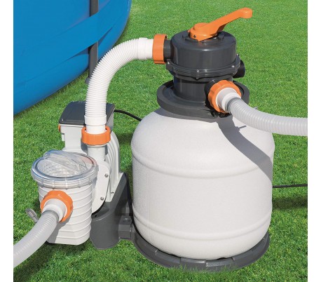 58495 Bomba de filtración BESTWAY de arena para la piscina flowclear 3.785 l/h