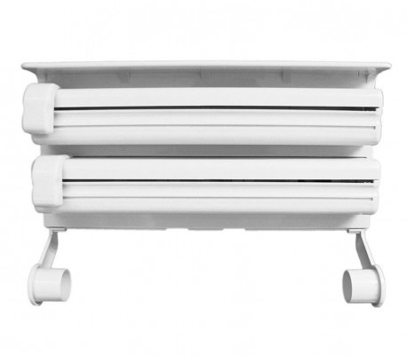 870592 Dispensador de pared TRIPLE papel aluminio especias film color BLANCO
