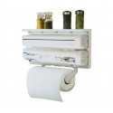 870592 Dispensador de pared TRIPLE papel aluminio especias film color BLANCO 870592 Dispensador de pared TRIPLE papel aluminio especias film color BLANCO