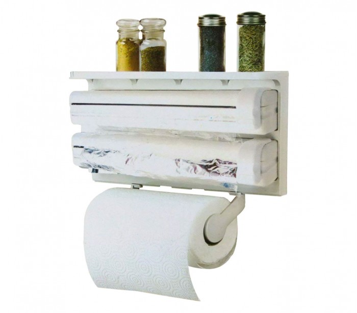 870592 Dispensador de pared TRIPLE papel aluminio especias film color