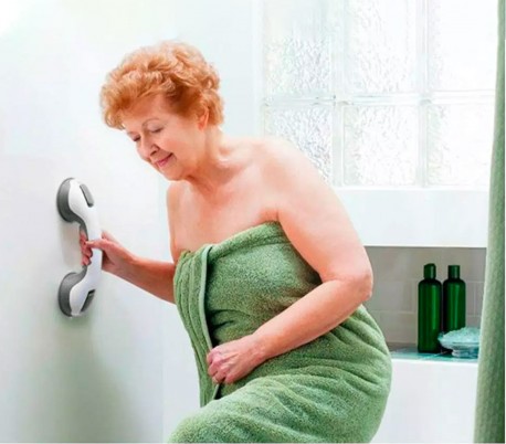332450 Mango de seguridad para baño RILUX con ventosas antideslizantes ducha