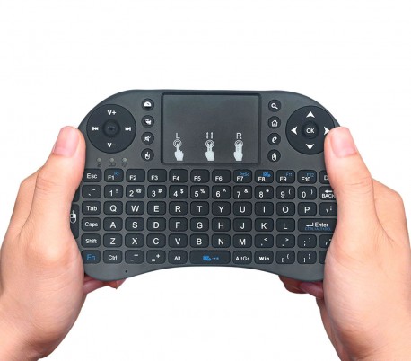  Mini teclado inalámbrico Qwerty con panel táctil para Smart TV, Android IOS 2.4