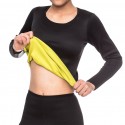 Camiseta de neopreno efecto sauna de manga larga para adelgazar tallas S a XXL