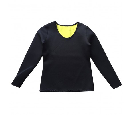 Camiseta de neopreno efecto sauna de manga larga para adelgazar tallas S a XXL