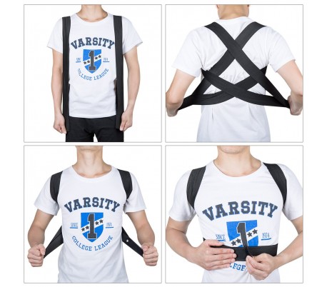 180524 Banda postural para espalda Posturx unisex ajustable por hombros y velcro