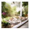 Cama asiento sunny con ventosas en la ventana para gato
