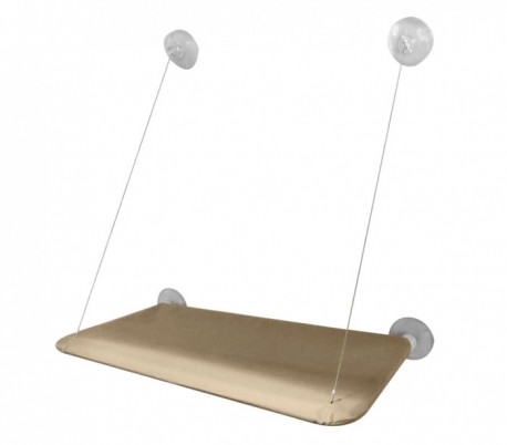 Cama asiento sunny con ventosas en la ventana para gato