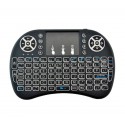 Teclado retroiluminado inalámbrico mini Qwerty con panel táctil para Smart TV