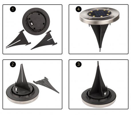 850895 Foco solar led recargable 6000k 0,4W DISK impermeable
