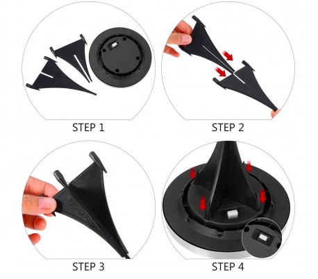 850895 Foco solar led recargable 6000k 0,4W DISK impermeable