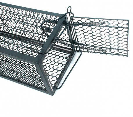 Trampa de metal para ratones con resorte automático snap 24x11x11 cm NEGRO