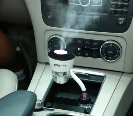 Humidificador CARII purificador de aromaterapia para coche con puerto de carga