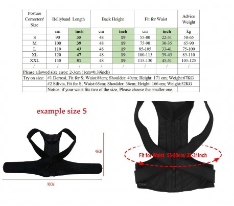 NY48 Soporte de banda postural para  hombros contra la ciática y el dolor