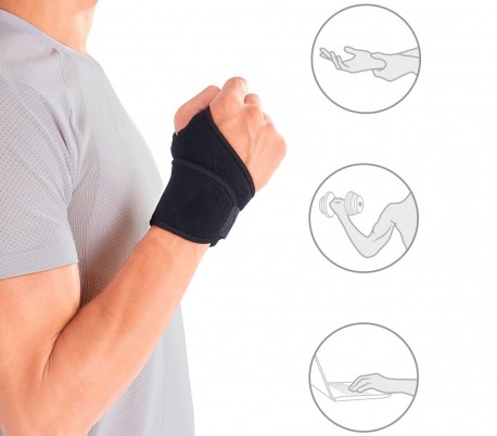 810075 Banda elástica SBK 763 muñequera alivio inflamaciones y soporte de muñeca