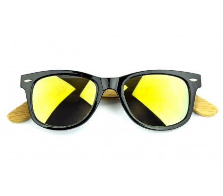 Kit 3x Gafas de sol MWS AHEAD Bamboo unisex Sunglasses lente de color oscuro