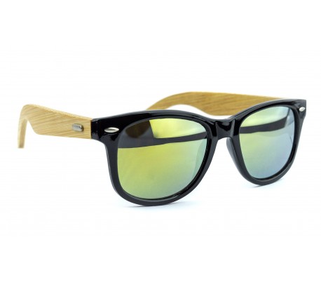 Kit 3x Gafas de sol MWS AHEAD Bamboo unisex Sunglasses lente de color oscuro