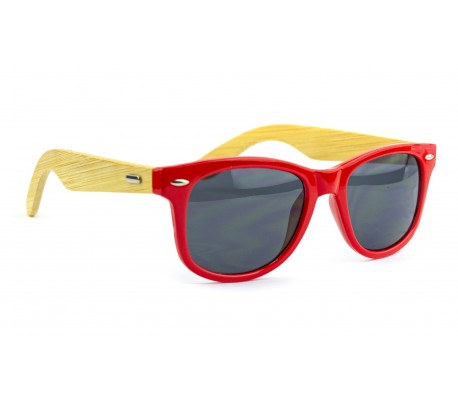 Kit 3x Gafas de sol MWS AHEAD Bamboo unisex Sunglasses lente de color oscuro