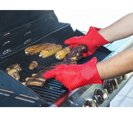 117480 Guante de silicona flexible para horno Hot Hands con antideslizantes