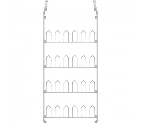 863849 Estante colgante de puerta para zapatos 12 pares blanco 17x60x145 cm meta