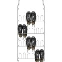 863849 Estante colgante de puerta para zapatos 12 pares blanco 17x60x145 cm meta