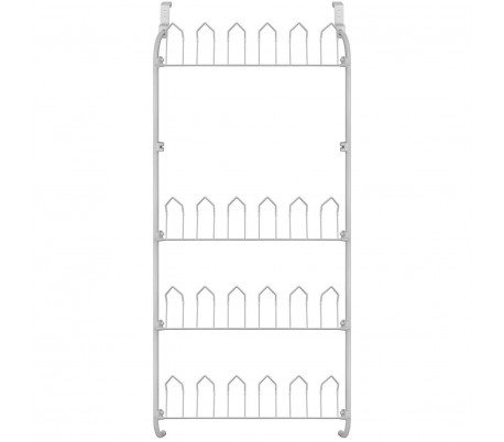 863849 Estante colgante de puerta para zapatos 12 pares blanco 17x60x145 cm meta