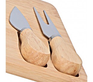 109961 Tabla de bambú ALPINIA para cortar queso con accesorios placa de pizarra 2