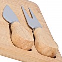 109961 Tabla de bambú ALPINIA para cortar queso con accesorios placa de pizarra