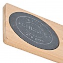 109961 Tabla de bambú ALPINIA para cortar queso con accesorios placa de pizarra