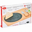 109961 Tabla de bambú ALPINIA para cortar queso con accesorios placa de pizarra