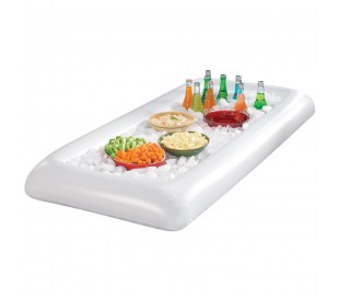Cojín inflable 134x64cm en PVC para bebidas o bocadillos en la piscina o picnic 2