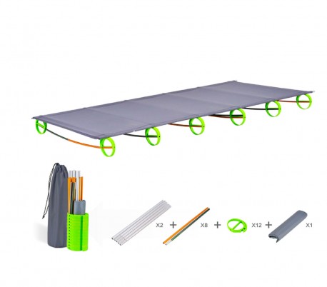 Cama de acampada FUBUCA con sistema de suspensión extraíble 180x58x10 cm