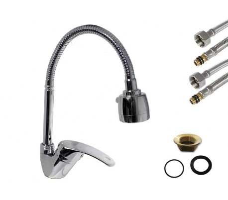 870037 Grifo MEDUSA con chorro de 2 modos FUYILIN brazo flexible