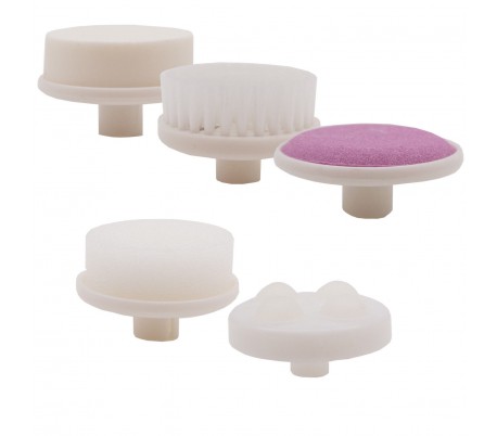 075433 Cepillo masajeador GRUNDIG 13x7x4.6cm Limpieza facial y corporal 5 acces.