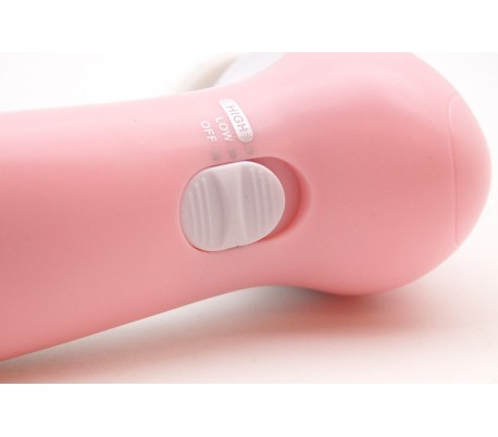 075433 Cepillo masajeador GRUNDIG 13x7x4.6cm Limpieza facial y corporal 5 acces.