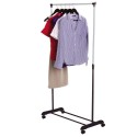 021027 Colgador de ropa extensible de metal con ruedas 83x41x87 max h162 cm