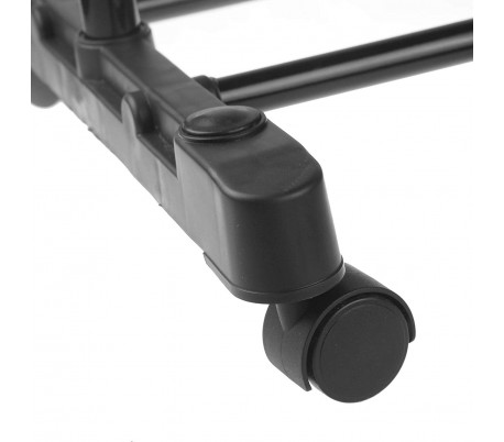 021027 Colgador de ropa extensible de metal con ruedas 83x41x87 max h162 cm