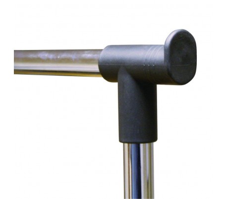 021027 Colgador de ropa extensible de metal con ruedas 83x41x87 max h162 cm