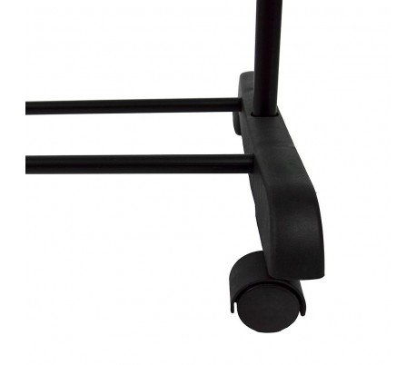 021027 Colgador de ropa extensible de metal con ruedas 83x41x87 max h162 cm