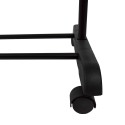 021027 Colgador de ropa extensible de metal con ruedas 83x41x87 max h162 cm