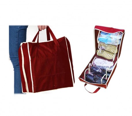 Zapatero de viaje portátil para 6 pares de zapatos