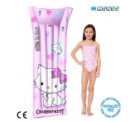 Colchoneta hinchable infantil color rosa -...