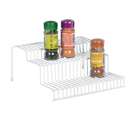 980535 Estante de metal antideslizante de 3 niveles para especias en metal