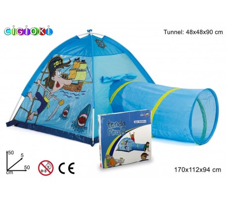 Tienda castillo cigioki con túnel motivo...