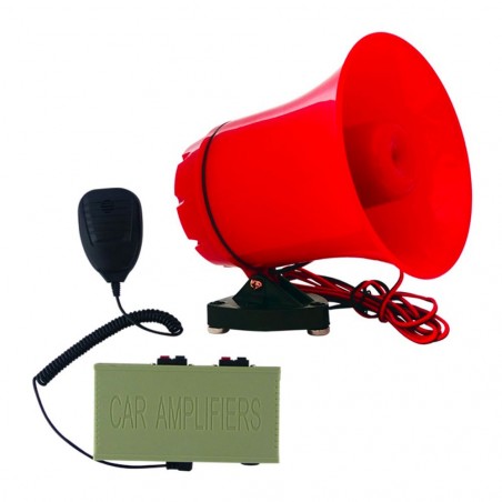 Megáfono coche de PVC con amplificador de lector USB para anuncios y publicidad