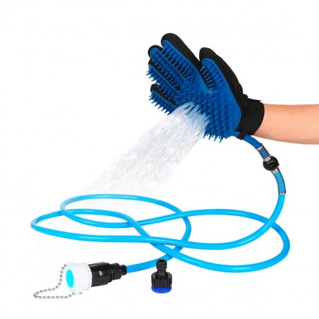 CL-018 Guante ducha y masaje animales tubo acoplamiento universal integrado