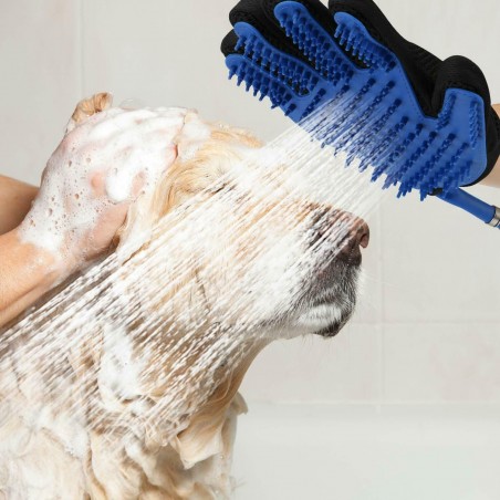 CL-018 Guante ducha y masaje animales tubo acoplamiento universal integrado
